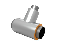 Тройник стальной ППУ оцинкованный 89х32 мм